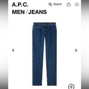JEANS MEN A.P.C Petit New Standard size 33 Stonewashed Indigo